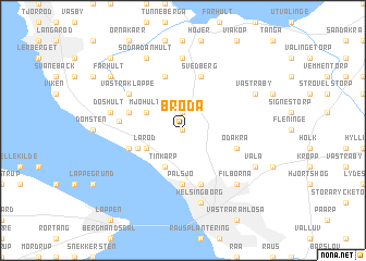 map of Bröda