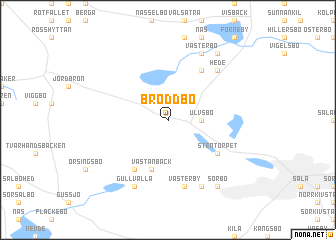 map of Broddbo