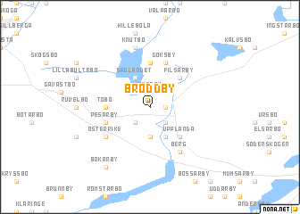map of Broddby