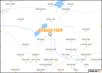 map of Broddetorp