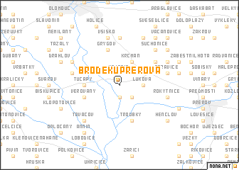 map of Brodek u Přerova