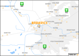 map of Broderick