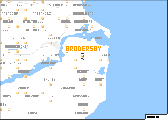 map of Brodersby