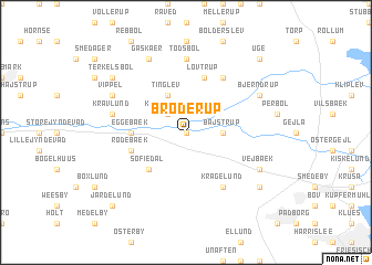 map of Broderup