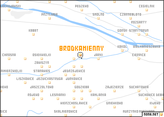 map of Bród Kamienny