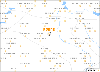 map of Bródki