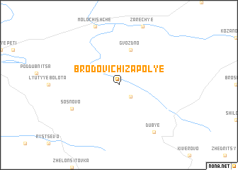 map of Brodovichi-Zapol\