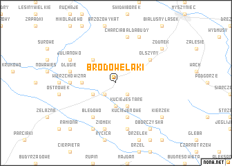 map of Brodowe Łąki