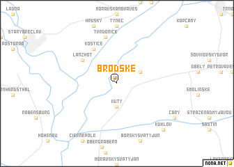 map of Brodské