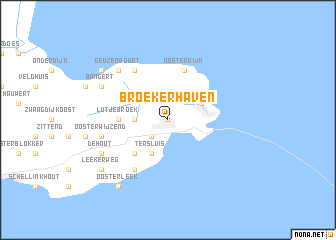 map of Broekerhaven