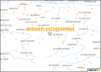 map of Brogherled Cross Roads