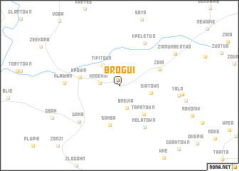 map of Brogui