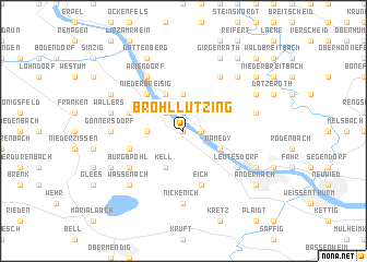 map of Brohl-Lützing