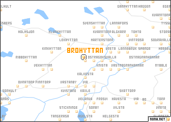 map of Brohyttan