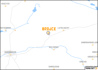 map of Brójce