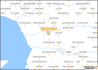 map of Brokær