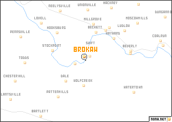 map of Brokaw