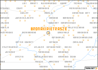 map of Bronaki Pietrasze