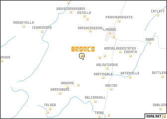 map of Bronco