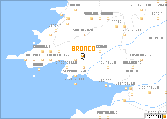 map of Bronco