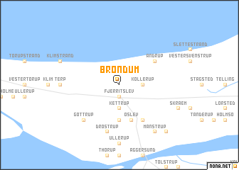 map of Brøndum