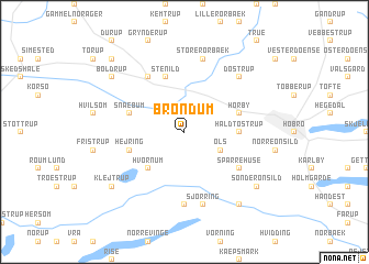 map of Brøndum