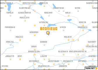 map of Broniewo