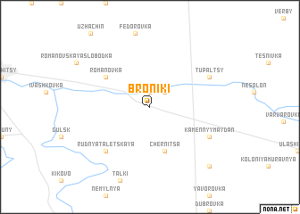 map of Broniki