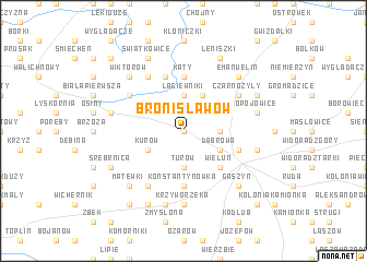 map of Bronisławów