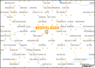 map of Bronisławów