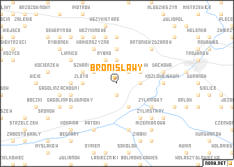 map of Bronisławy