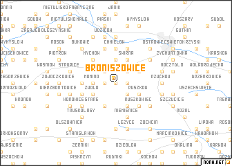 map of Broniszowice