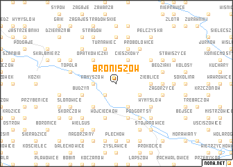 map of Broniszów