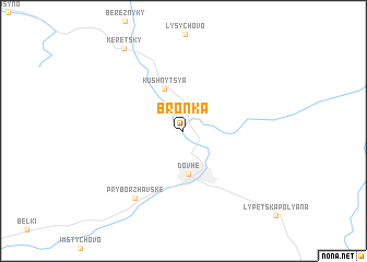 map of Bronʼka