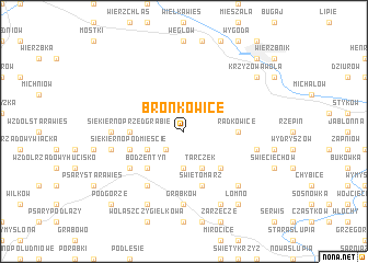 map of Bronkówice