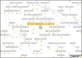 map of Bronowo Plewnik