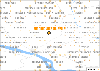 map of Bronowo Zalesie