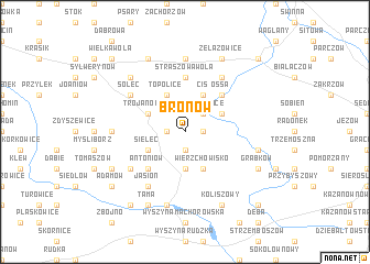 map of Bronów