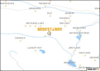 map of Brönstjärn