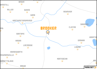 map of Brooker