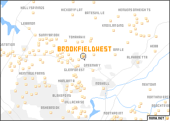 map of Brookfield West