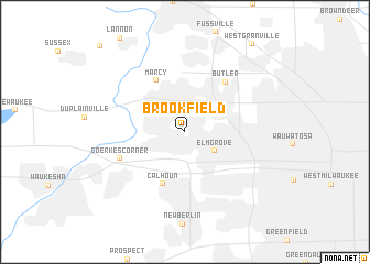 map of Brookfield