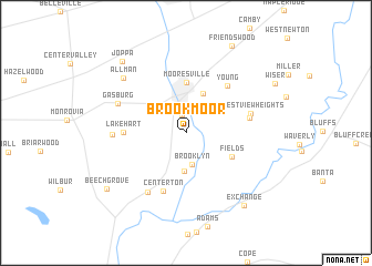 map of Brookmoor