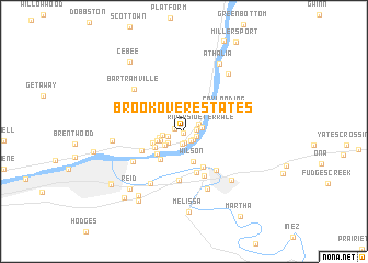 map of Brookover Estates