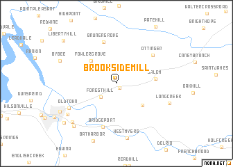 map of Brookside Mill