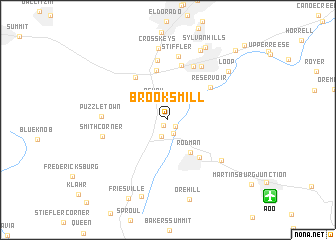 map of Brooks Mill