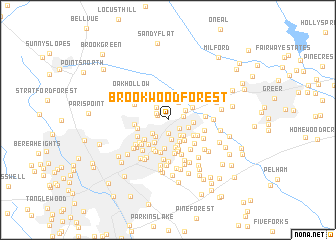 map of Brookwood Forest