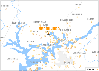 map of Brookwood