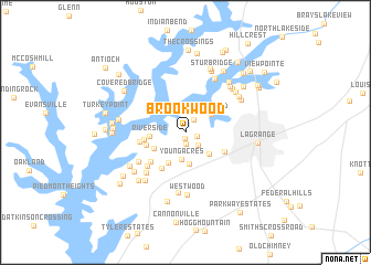 map of Brookwood