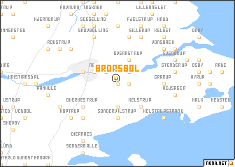 map of Brorsbøl